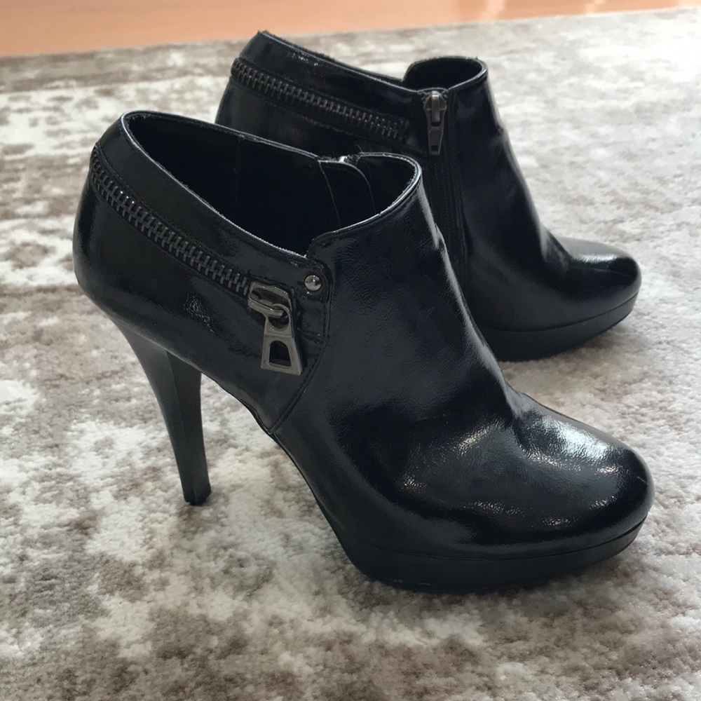 Patent Leather High Heel Ankle Boot